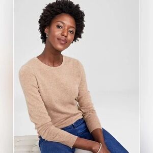 Charter Club Luxury Cashmere Cream Crewneck Sweater